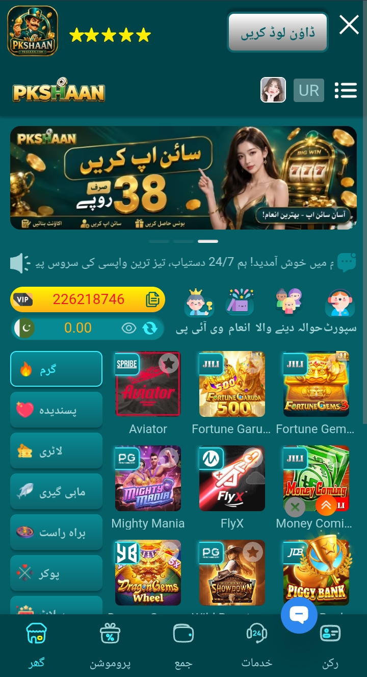 PKShaan game interface
